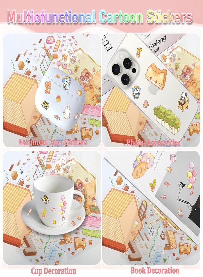 FUVLIFE 32 Sets 3D Sticker Scene, Sticker Therapy DIY, Build Your Own Scene Stickers Collection Cozy Room Cute House Shop, Kawaii 3D Miniature House for Adults Relief Stress and Pass The Time - Image 5